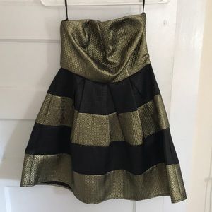 Short Black/Gold Cocktail Dress